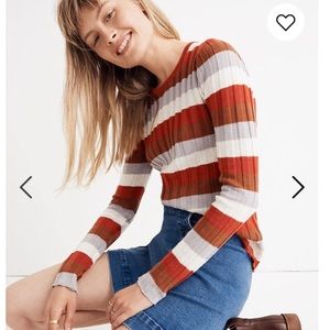 Madewell clarkwell pullover in stripe